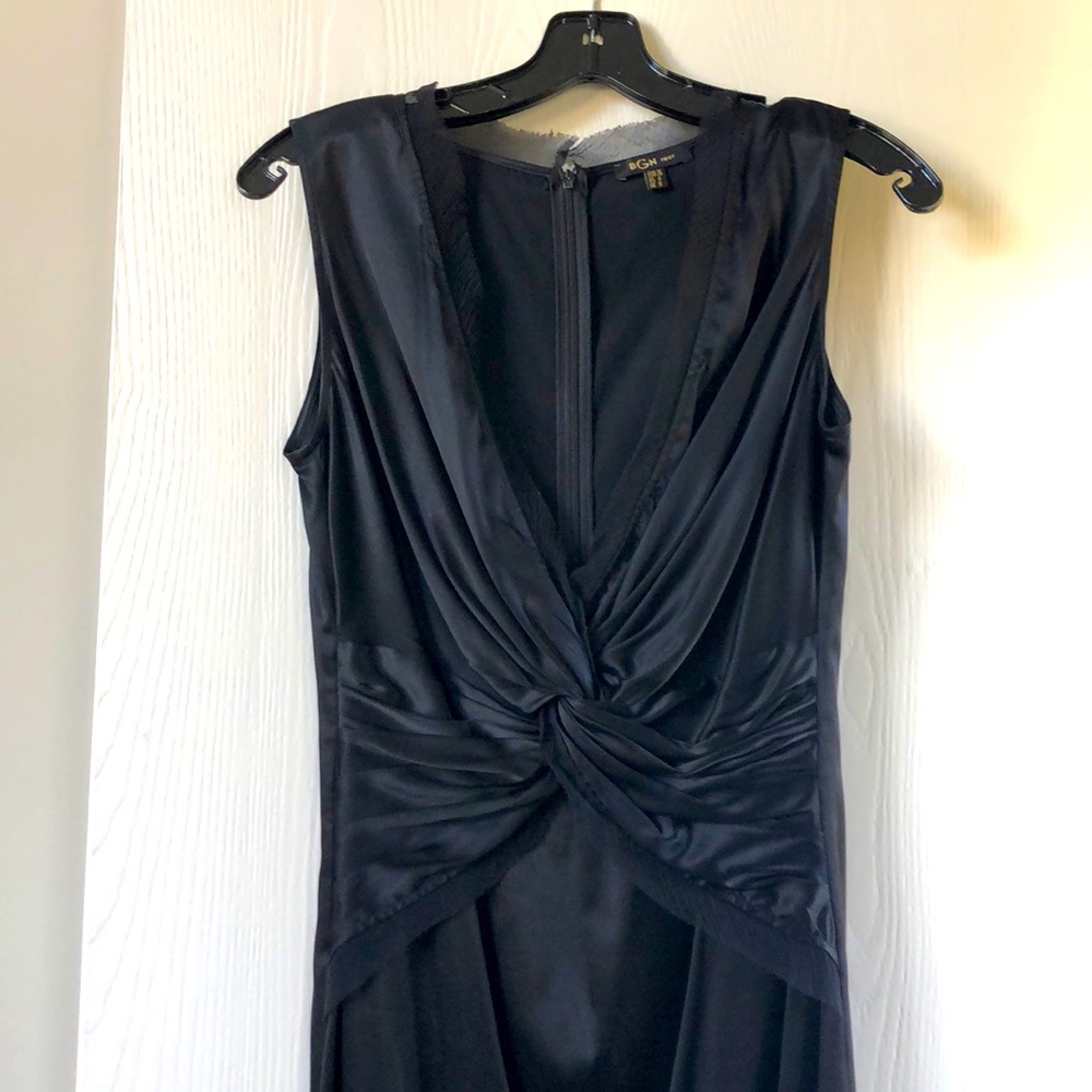 BGN First black satin dress